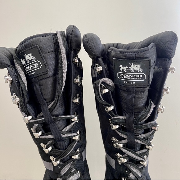 Coach Marian Black Snow Boots size 7 - Picture 5 of 13
